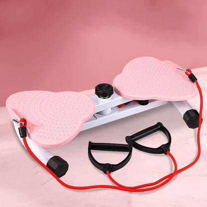 Hüfttwister, Twist Waist Disc Borad für Frauen, Bauchmuskeltrainer mit 2 Widerstandsbändern für Schlanke Taille & Core-Training, Max 136KG, Geräuschloses Heim-Fitnessgerät