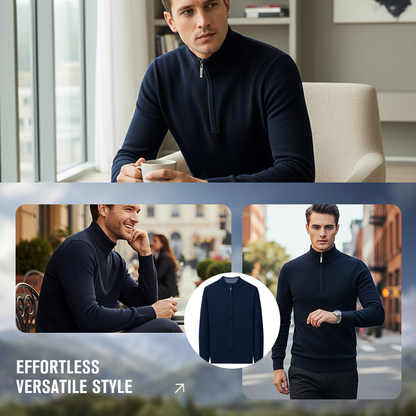 Value Bundle: Warm & Comfortable Knit Cardigan Sweater for Men + Shirt
