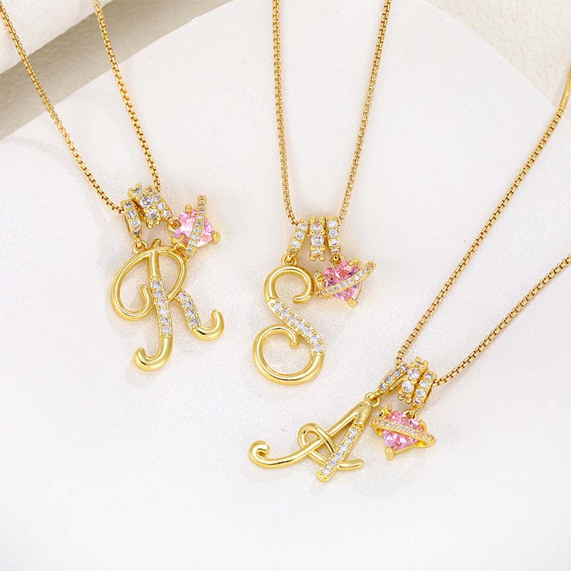 💖 Letzter Tag: 50% Rabatt ✨ 3-lagige Anhänger-Halsketten mit Initialen A-Z 🎀