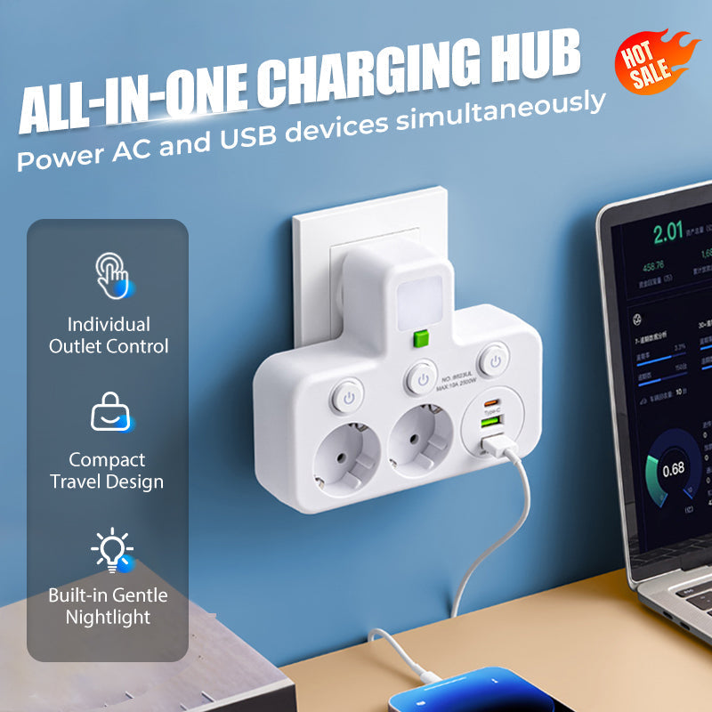 📢📢50 %  RABATT !! ⏰Intelligente Steckdosenleiste mit USB-Anschlüssen