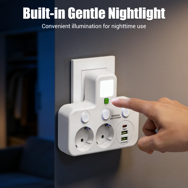 📢📢50 %  RABATT !! ⏰Intelligente Steckdosenleiste mit USB-Anschlüssen