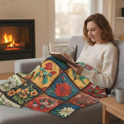 🌸 Kuschelige Flanelldecke mit Blumenmuster – Ultraweich & dekorativ für Ihr Zuhause!