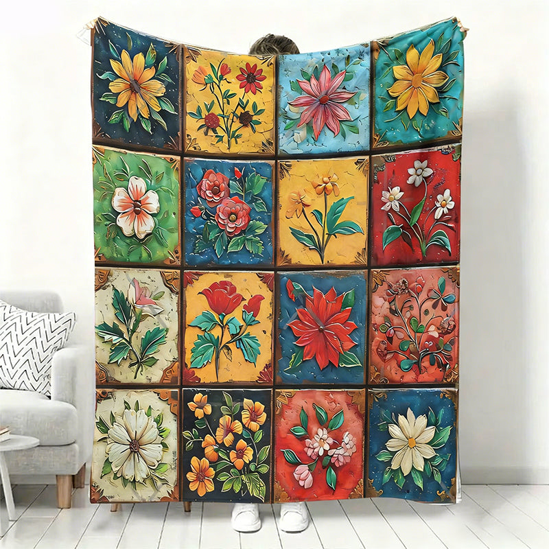 🌸 Kuschelige Flanelldecke mit Blumenmuster – Ultraweich & dekorativ für Ihr Zuhause!
