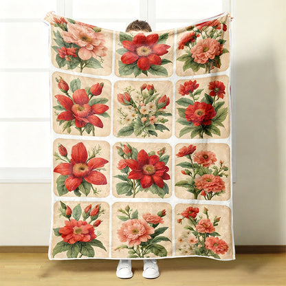🌸 Kuschelige Flanelldecke mit Blumenmuster – Ultraweich & dekorativ für Ihr Zuhause!