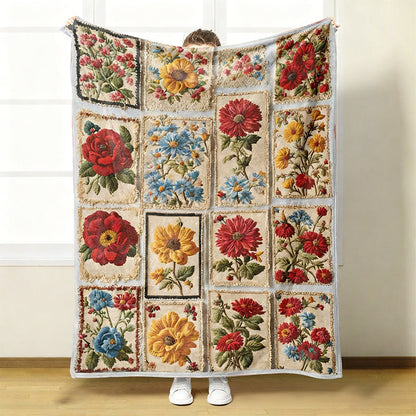 🌸 Kuschelige Flanelldecke mit Blumenmuster – Ultraweich & dekorativ für Ihr Zuhause!