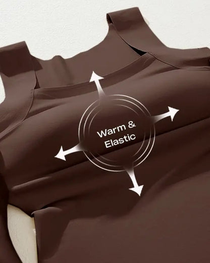 🎁Weihnachtsverkauf 50 % Rabatt Damen Thermo-Tanktop mit U-Ausschnitt und integriertem BH