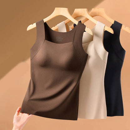 🎁Weihnachtsverkauf 50 % Rabatt Damen Thermo-Tanktop mit U-Ausschnitt und integriertem BH