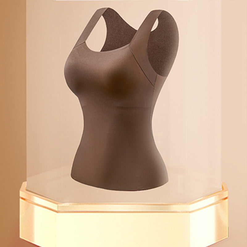 🎁Weihnachtsverkauf 50 % Rabatt Damen Thermo-Tanktop mit U-Ausschnitt und integriertem BH