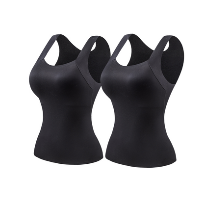 🎁Weihnachtsverkauf 50 % Rabatt Damen Thermo-Tanktop mit U-Ausschnitt und integriertem BH