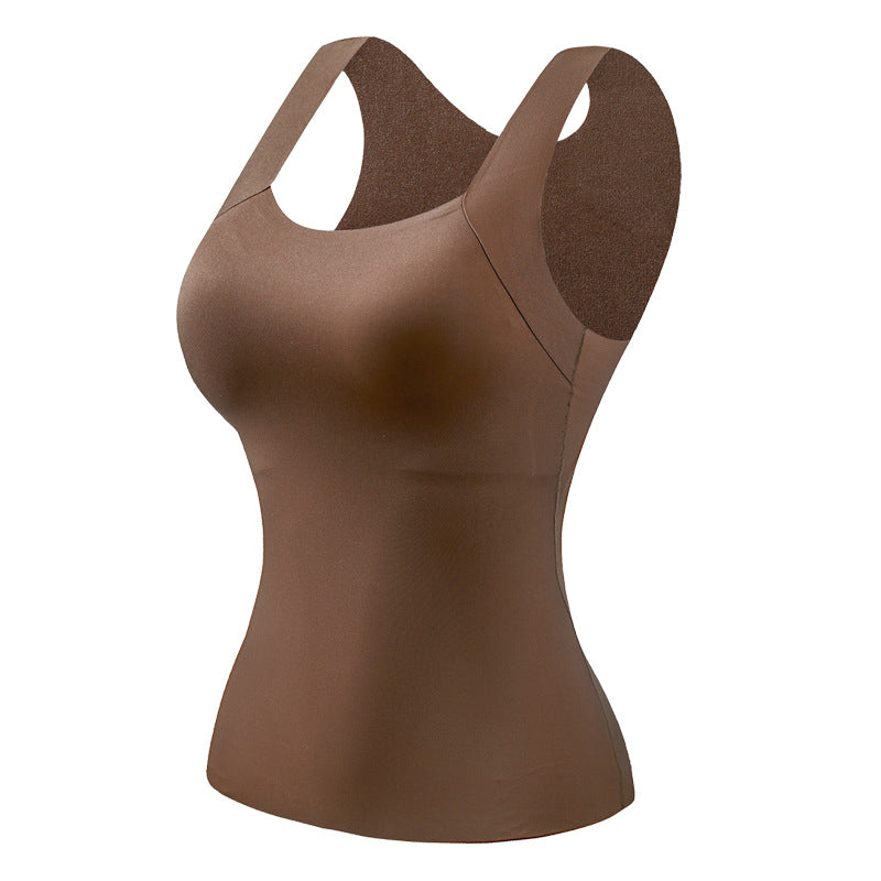 🎁Weihnachtsverkauf 50 % Rabatt Damen Thermo-Tanktop mit U-Ausschnitt und integriertem BH