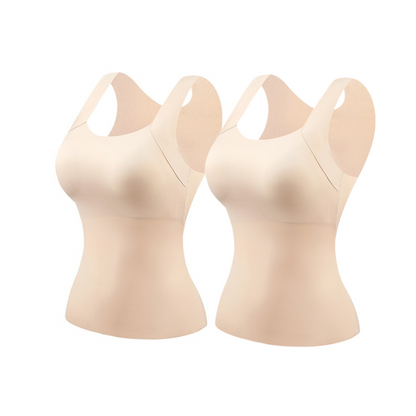 🎁Weihnachtsverkauf 50 % Rabatt Damen Thermo-Tanktop mit U-Ausschnitt und integriertem BH