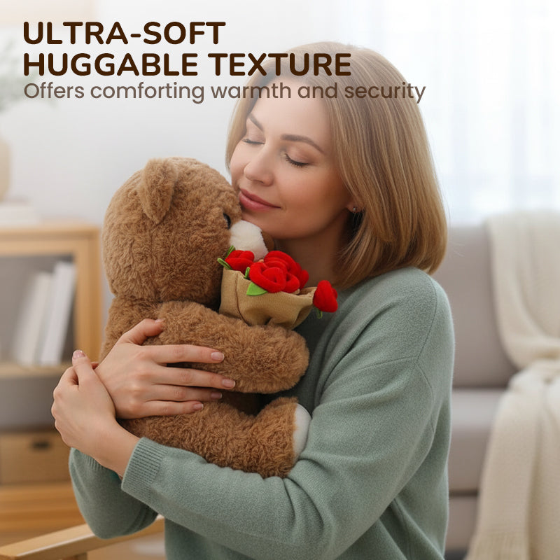 🌹🐻【50% Rabatt】Edler Rosenstrauß mit Tierbär – Nachhaltiges Geschenk voller Liebe & Charme 🎁💝 Perfekt für besondere Momente – hochwertig, langlebig & emotionsvoll!