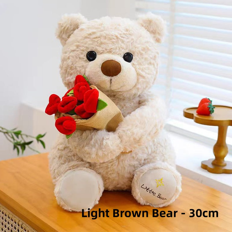🌹🐻【50% Rabatt】Edler Rosenstrauß mit Tierbär – Nachhaltiges Geschenk voller Liebe & Charme 🎁💝 Perfekt für besondere Momente – hochwertig, langlebig & emotionsvoll!