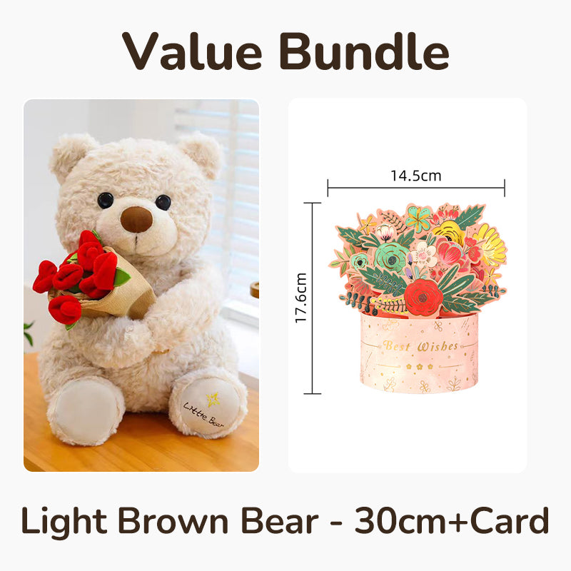 🌹🐻【50% Rabatt】Edler Rosenstrauß mit Tierbär – Nachhaltiges Geschenk voller Liebe & Charme 🎁💝 Perfekt für besondere Momente – hochwertig, langlebig & emotionsvoll!