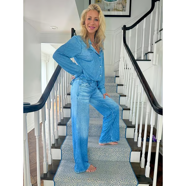 🔥⏰ Denim Dreams Pyjama-Set | Ultra-weiche Loungekleidung im Jeans-Look für maximalen Komfort.