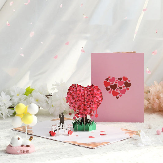 💕Heiße Sonderangebote - 3D Pop-up Herzbaum Grußkarte