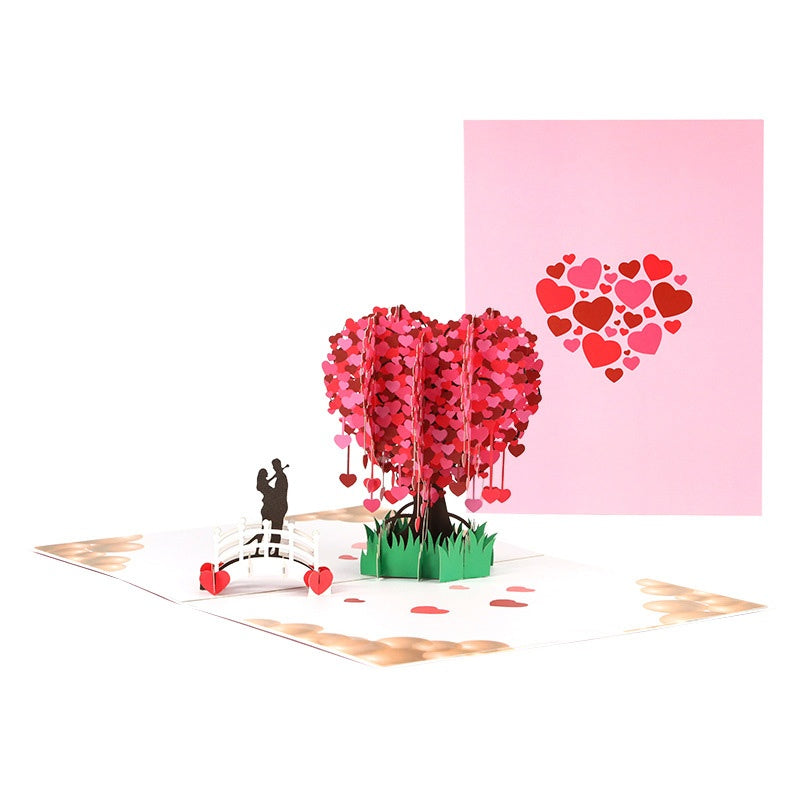 💕Heiße Sonderangebote - 3D Pop-up Herzbaum Grußkarte