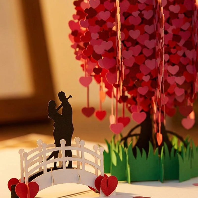 💕Heiße Sonderangebote - 3D Pop-up Herzbaum Grußkarte