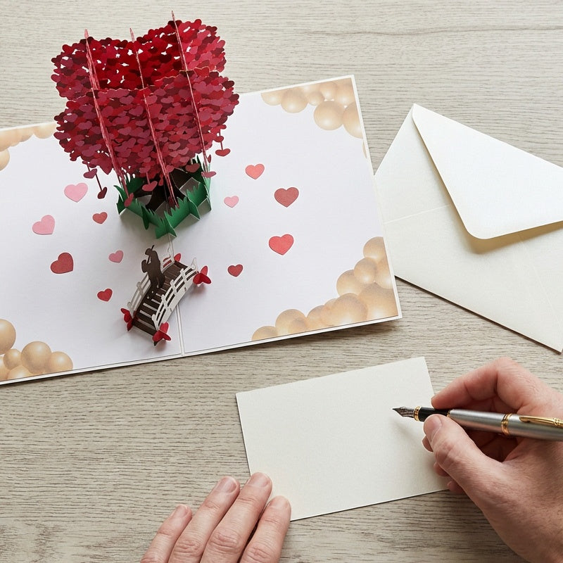 💕Heiße Sonderangebote - 3D Pop-up Herzbaum Grußkarte