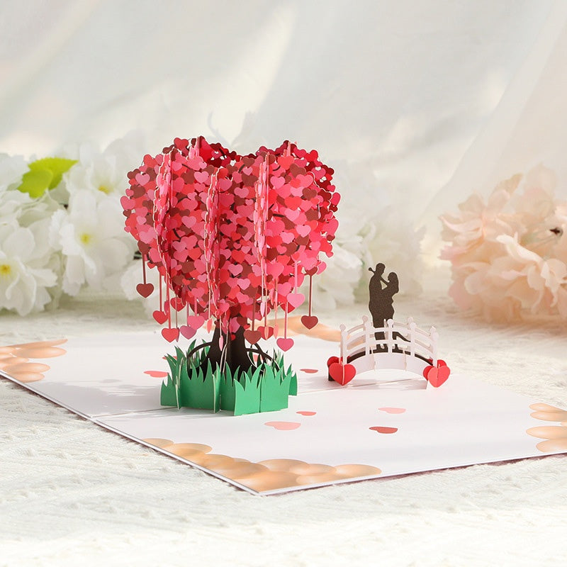 💕Heiße Sonderangebote - 3D Pop-up Herzbaum Grußkarte