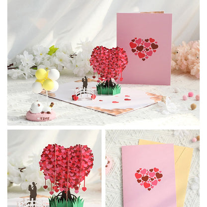 💕Heiße Sonderangebote - 3D Pop-up Herzbaum Grußkarte
