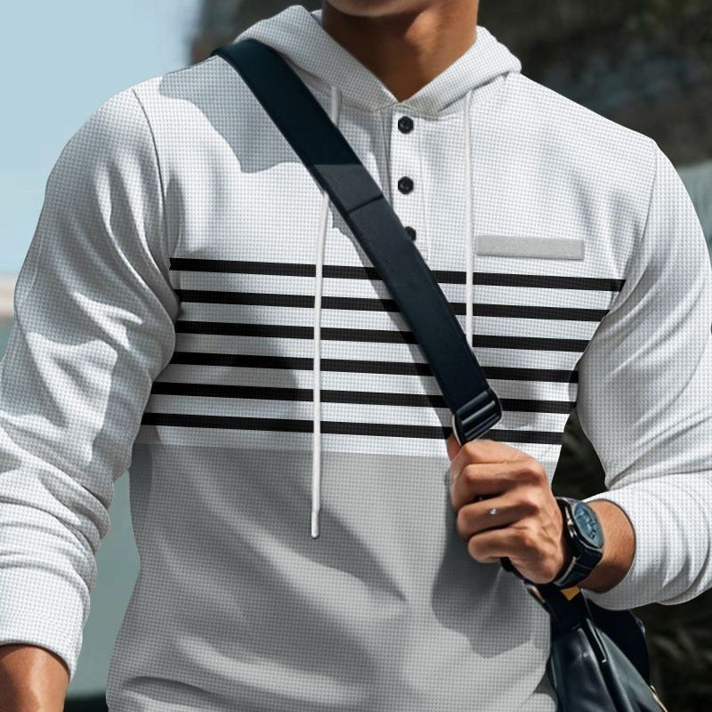 👕 Herren-Trainingsanzug mit Kapuze und Farbblock-Design 👖