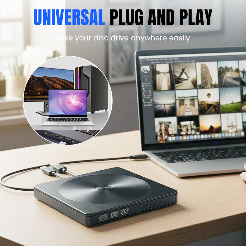 📢📢62 % Rabatt!! ⏰6-in-1 USB-externes DVD-/CD-Laufwerk und Hub