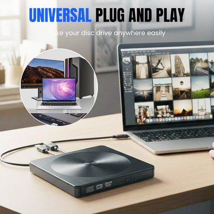 📢📢62 % Rabatt!! ⏰6-in-1 USB-externes DVD-/CD-Laufwerk und Hub