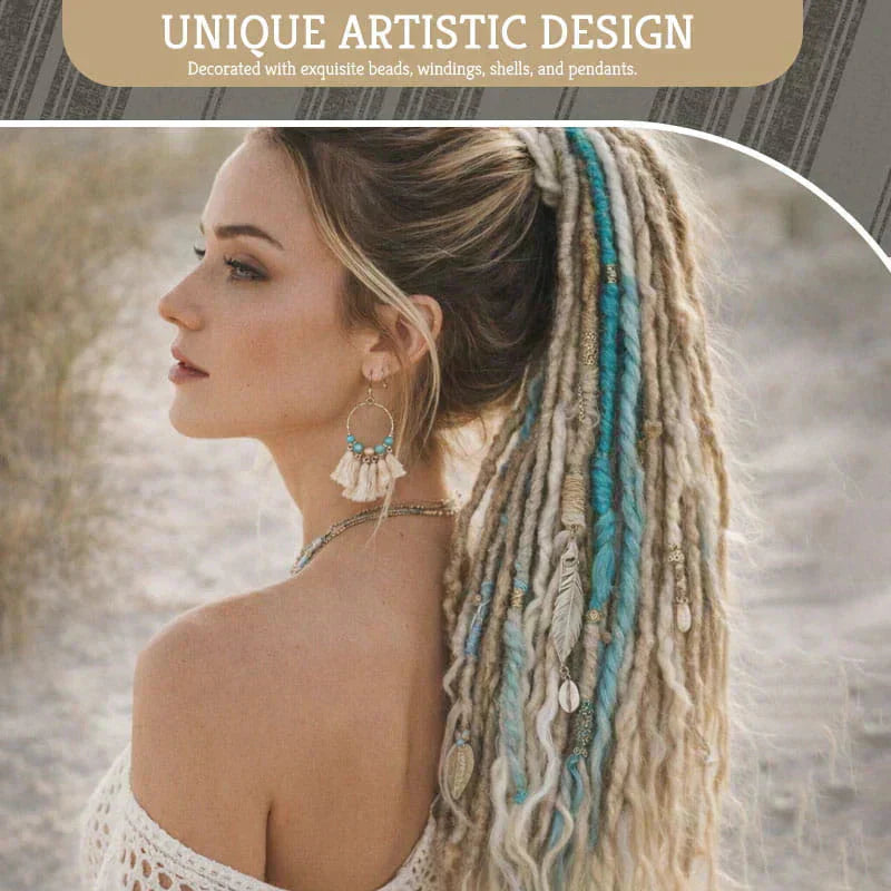 Deep Nu Locs Crochet Hair – geflochtene Zöpfe & lockere Wellen, Pferdeschwanz-Stil 💁🏽‍♀️✨