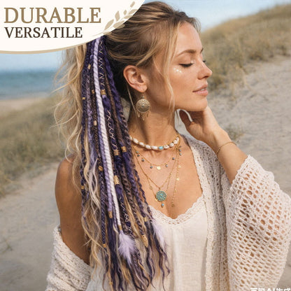 Deep Nu Locs Crochet Hair – geflochtene Zöpfe & lockere Wellen, Pferdeschwanz-Stil 💁🏽‍♀️✨