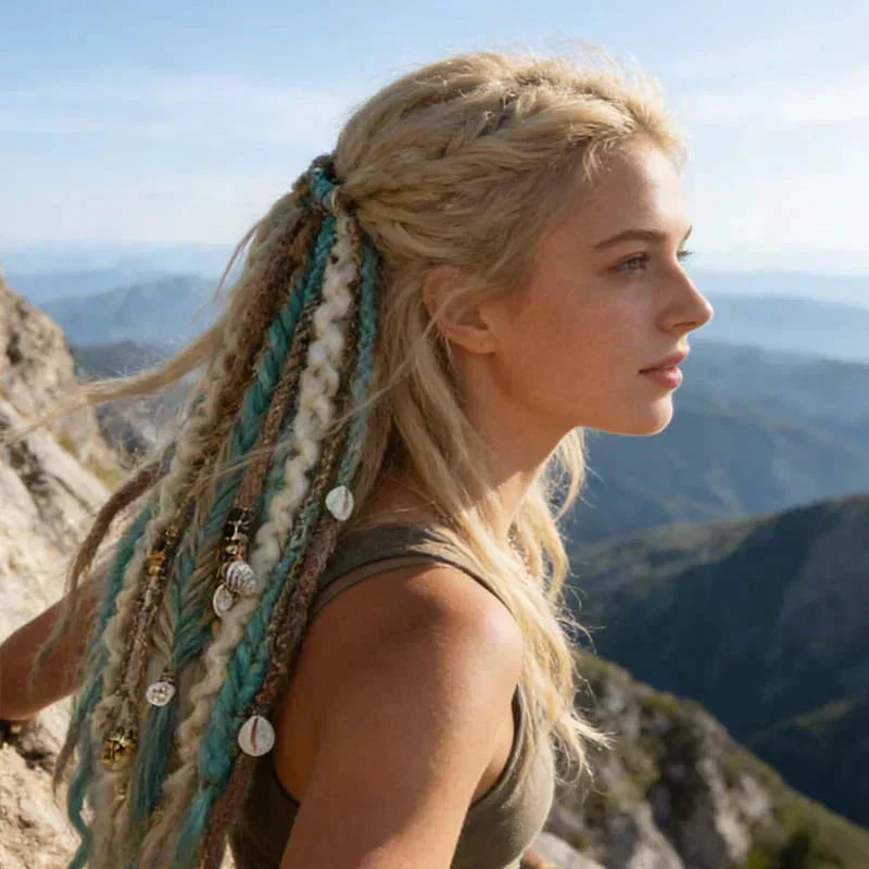 Deep Nu Locs Crochet Hair – geflochtene Zöpfe & lockere Wellen, Pferdeschwanz-Stil 💁🏽‍♀️✨