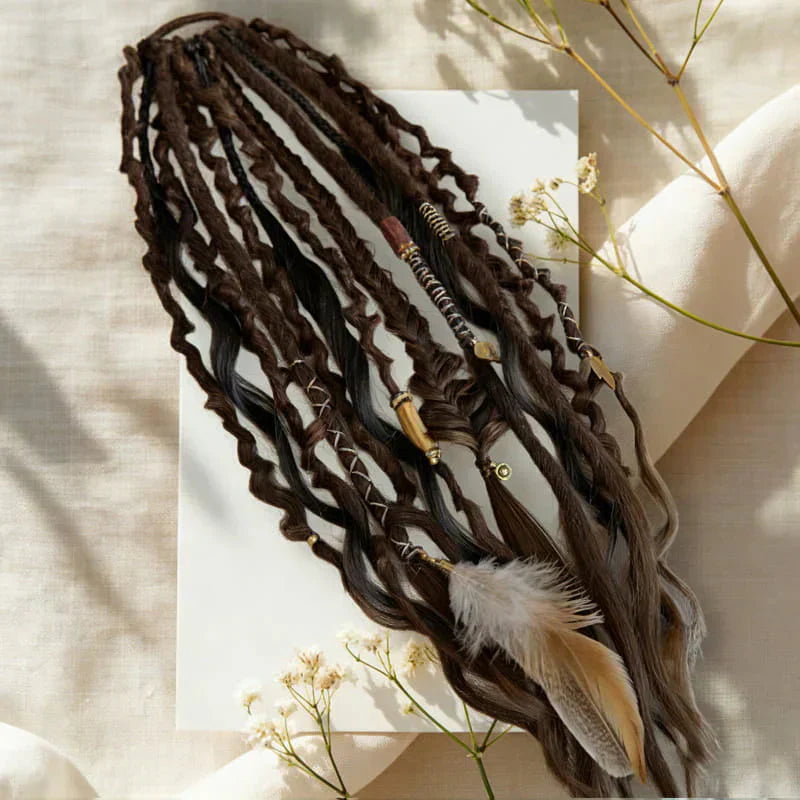 Deep Nu Locs Crochet Hair – geflochtene Zöpfe & lockere Wellen, Pferdeschwanz-Stil 💁🏽‍♀️✨