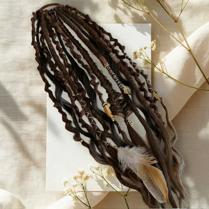 Deep Nu Locs Crochet Hair – geflochtene Zöpfe & lockere Wellen, Pferdeschwanz-Stil 💁🏽‍♀️✨