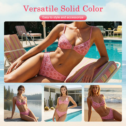 🔥Solange der Vorrat reicht 50 % Rabatt!🎉Boho-Fliesenmuster, rückenfreier Bikini