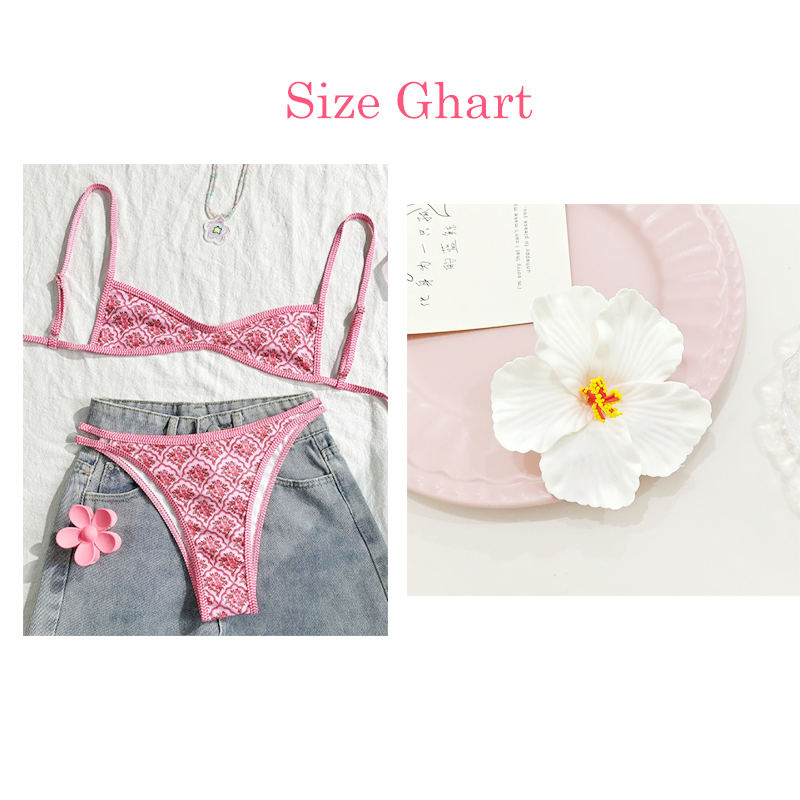 🔥Solange der Vorrat reicht 50 % Rabatt!🎉Boho-Fliesenmuster, rückenfreier Bikini