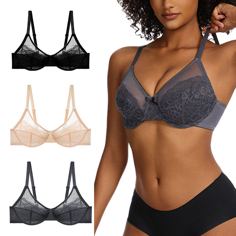 Bequemer und stylischer Damen-BH mit voller Abdeckung aus Spitze