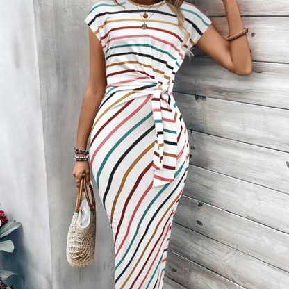 🔥LETZTER TAG IM ANGEBOT: 49% RABATT!!💕 Elegantes Damenkleid mit Bindegürtel