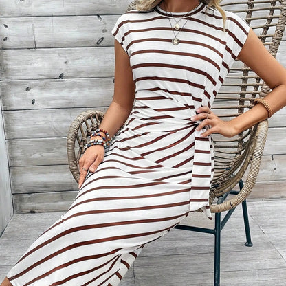 🔥LETZTER TAG IM ANGEBOT: 49% RABATT!!💕 Elegantes Damenkleid mit Bindegürtel