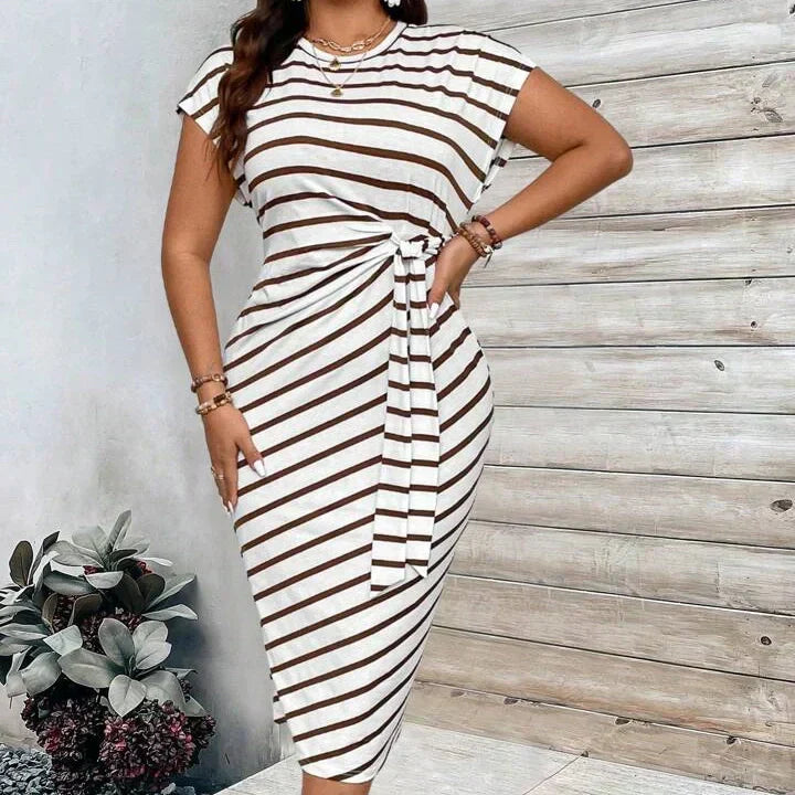 💕 Elegantes Damenkleid mit Bindegürtel