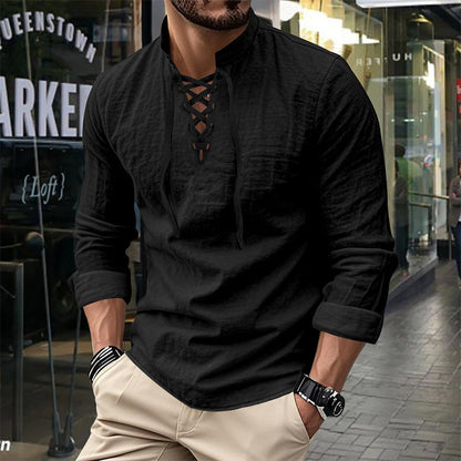 Herren einfarbiges Freizeithemd