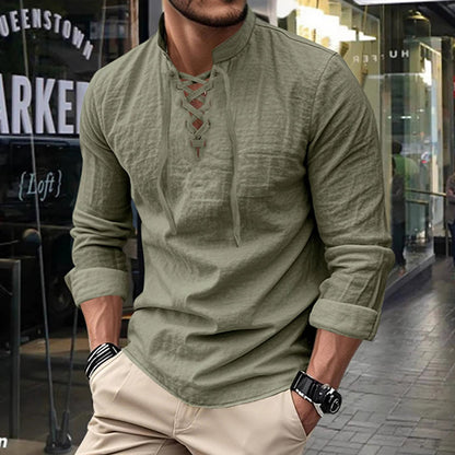 Herren einfarbiges Freizeithemd