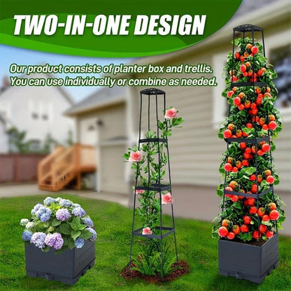 🍅Selbstbewässerndes Tomaten-Pflanzset mit Kletterpflanzenhalter🪴