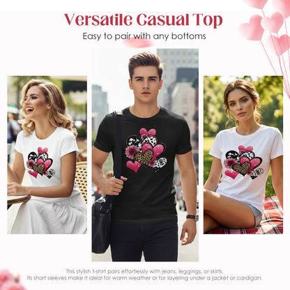 Valentine's Day Heart Print Couples T-Shirt