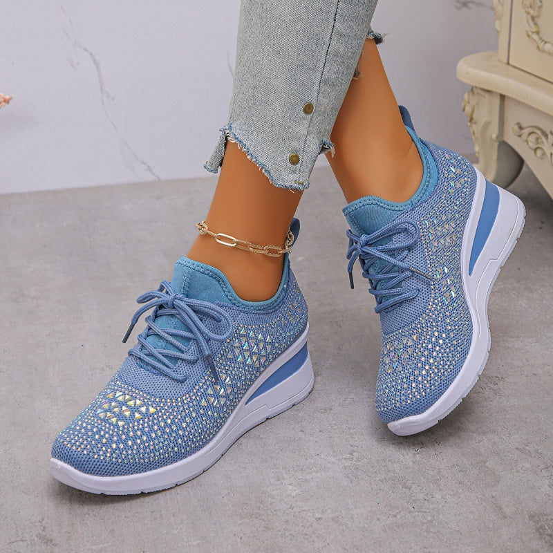 👟 54% RABATT! ✨ Atmungsaktive Sneaker aus Mesh mit Strassverzierung – Funkelndes Design, Leichte Belüftung & Rutschfeste Sohle 💎