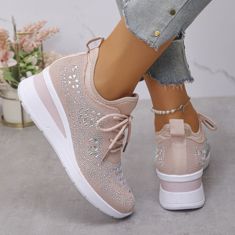👟 54% RABATT! ✨ Atmungsaktive Sneaker aus Mesh mit Strassverzierung – Funkelndes Design, Leichte Belüftung & Rutschfeste Sohle 💎
