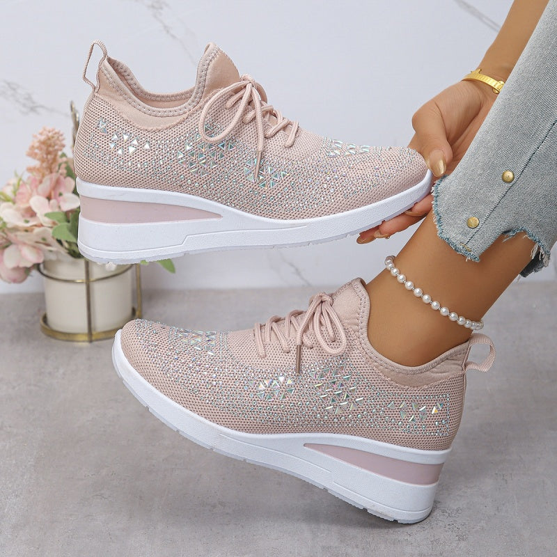 👟 54% RABATT! ✨ Atmungsaktive Sneaker aus Mesh mit Strassverzierung – Funkelndes Design, Leichte Belüftung & Rutschfeste Sohle 💎
