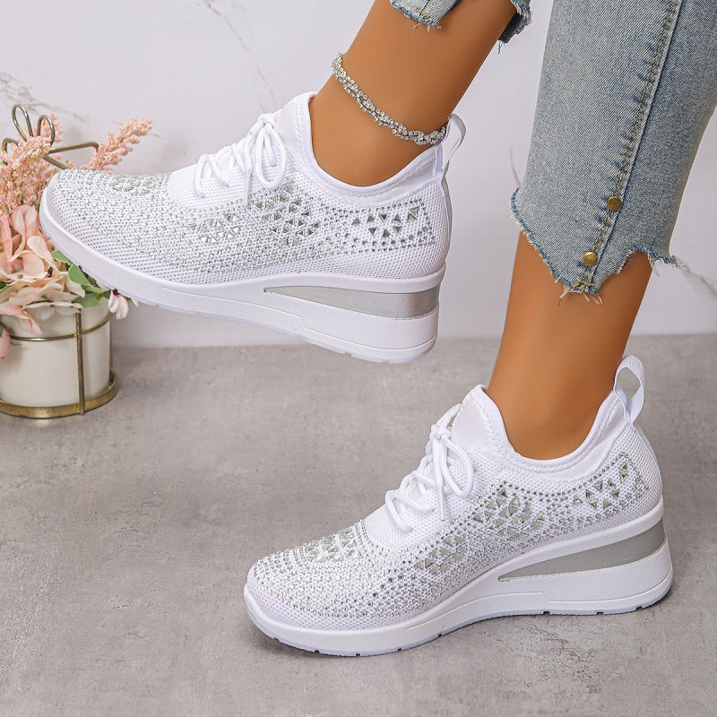 👟 54% RABATT! ✨ Atmungsaktive Sneaker aus Mesh mit Strassverzierung – Funkelndes Design, Leichte Belüftung & Rutschfeste Sohle 💎