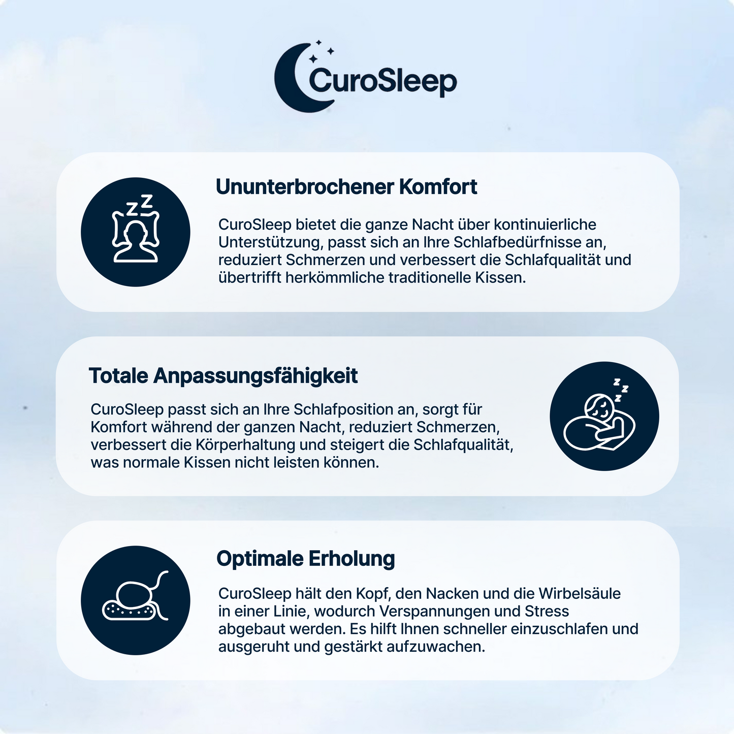CuroSleep – Optimale Unterstützung für Seitenschläfer
