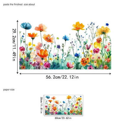 ✨LETZTER TAG VERKAUF 50 % RABATT!💐Bunter Blumenstrauß-Fensteraufkleber🖼️