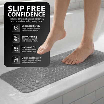 Rutschfeste Badematte 100×40 cm – Extrem starke Saugnäpfe, schneller Wasserablauf & in 7 Farben erhältlich 🛁🌈